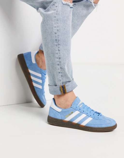 adidas Originals - Handball Spezial - Sneakers blu con suola in gomma