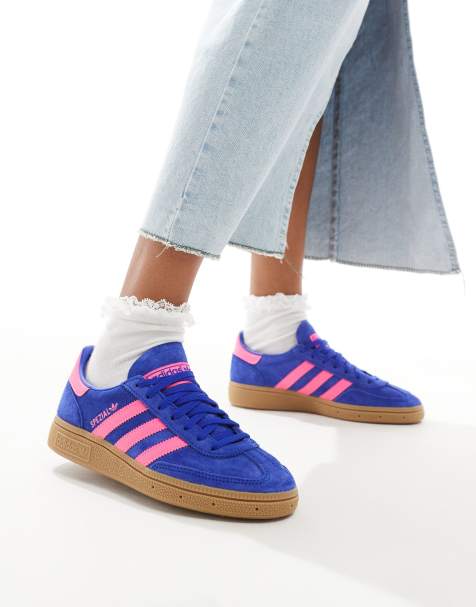 adidas Originals - Handball Spezial - Sneakers blu e rosa con suola in gomma - view 1