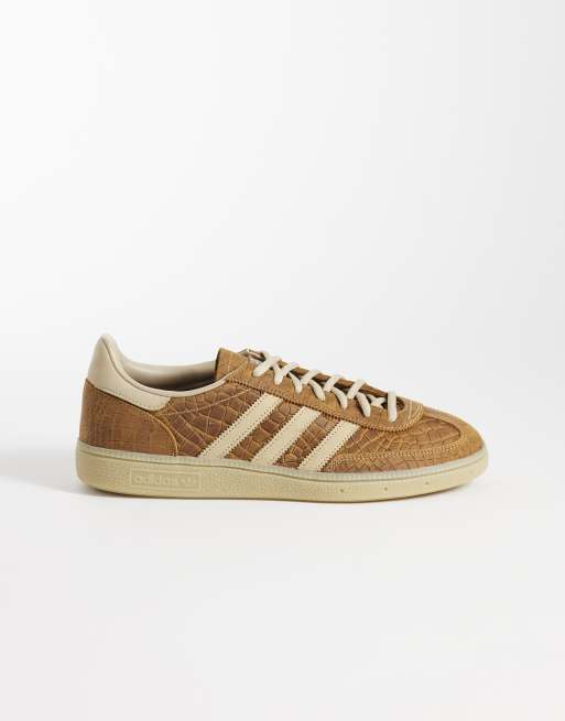 adidas Originals Handball Spezial sneakers in beige croc | ASOS