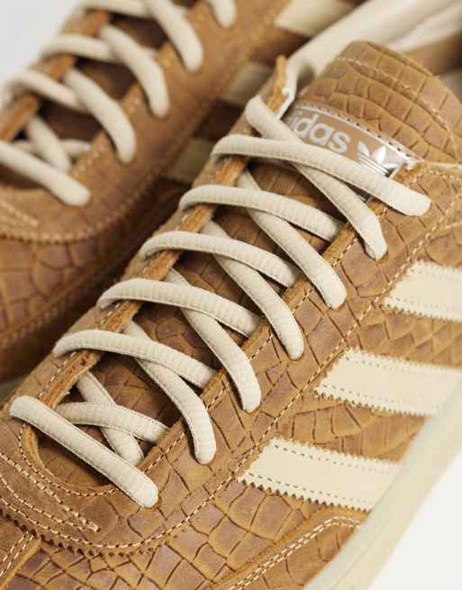 adidas Originals Handball Spezial sneakers in beige croc | ASOS