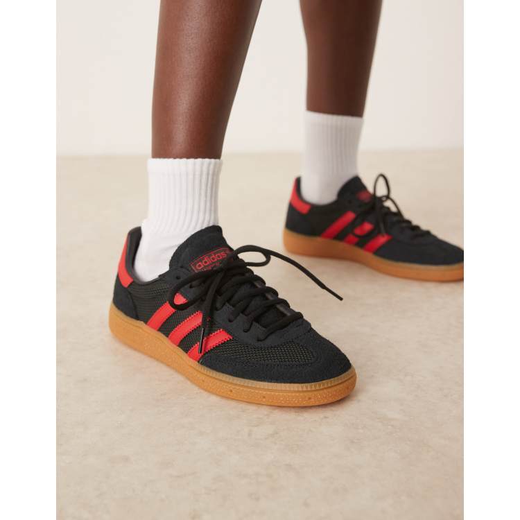 adidas Originals Handball Spezial sneakers in black and red ASOS