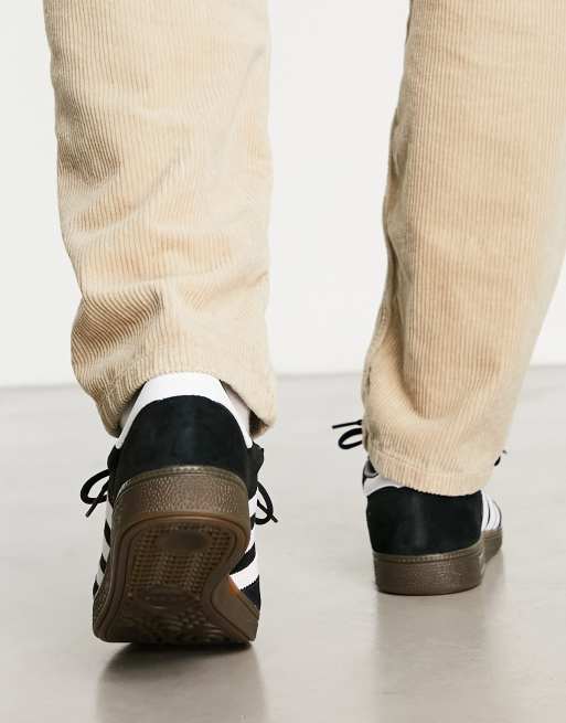 adidas Originals Handball Spezial sneakers in black with gum sole
