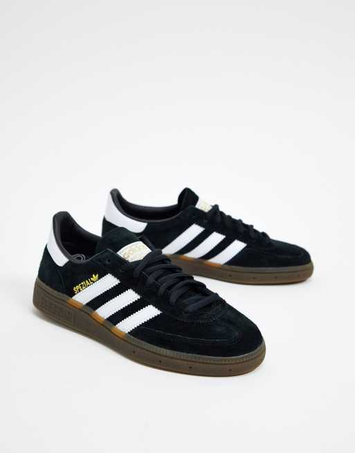 Echt niet gracht Een computer gebruiken adidas Originals Handball Spezial sneakers in black with rubber sole | ASOS