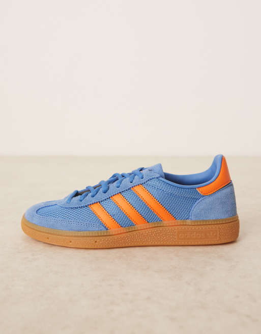 adidas Originals Handball Spezial Sneakers in blauw en oranje