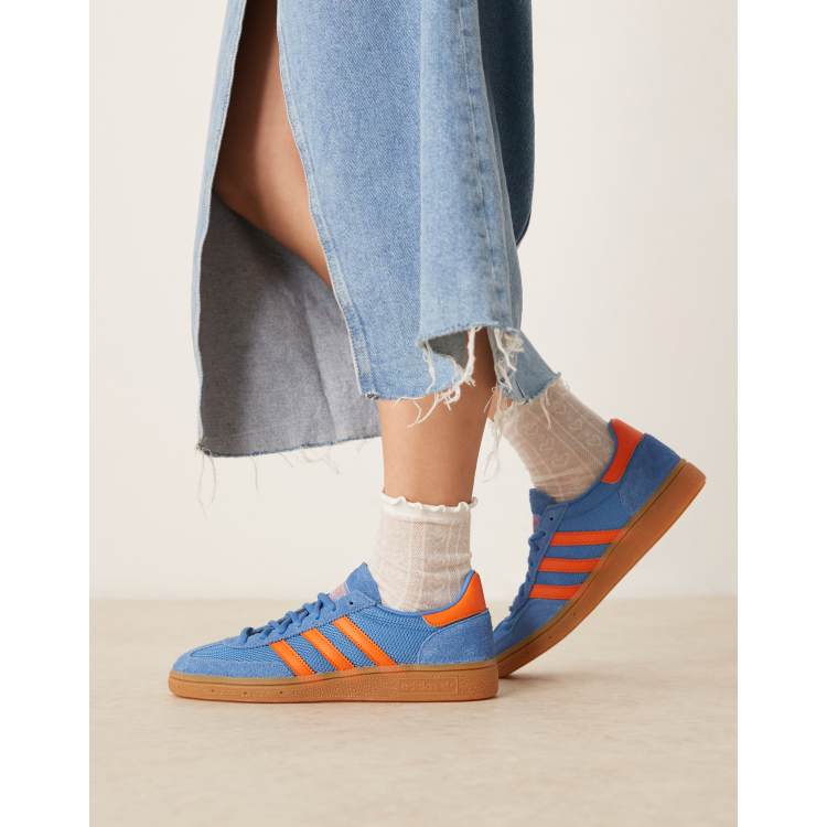 adidas Originals Handball Spezial sneakers in blue and orange | ASOS