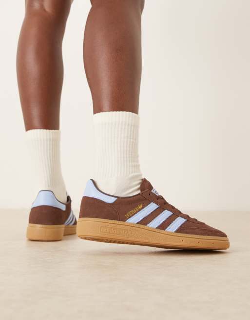 adidas gazelle silver green womens adidas Originals Handball Spezial - Victory Blue/Solar Yellow/Gold Metallic  -Trainers