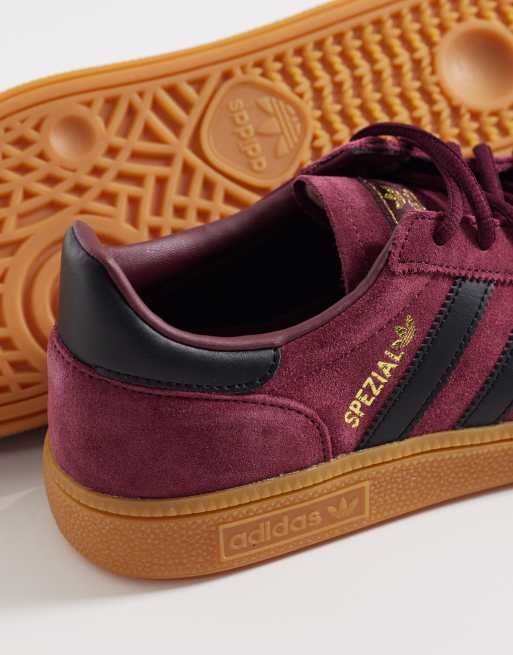 adidas Originals Handball Spezial sneakers in burgundy and black | ASOS