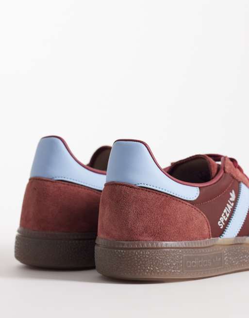 adidas Originals Handball Spezial sneakers in burgundy and  display picture 1