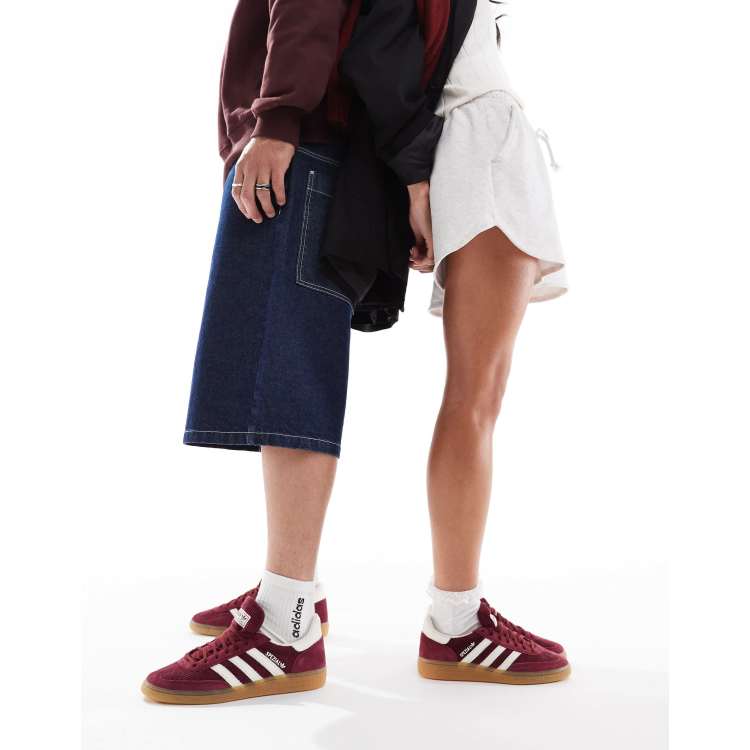Adidas slip on burgundy hotsell