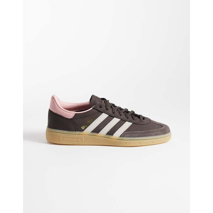 adidas Originals Handball Spezial sneakers in dark brown with pink