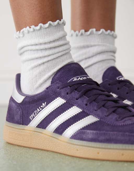 adidas Originals Handball Spezial sneakers in dark purple and silver