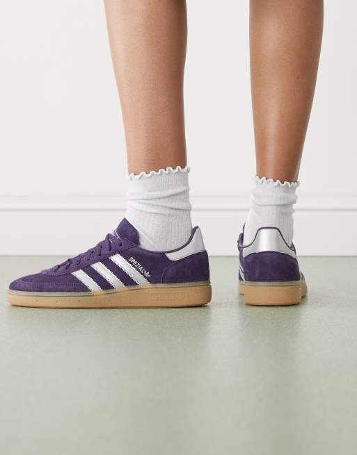 adidas Originals Handball Spezial sneakers in dark purple and silver