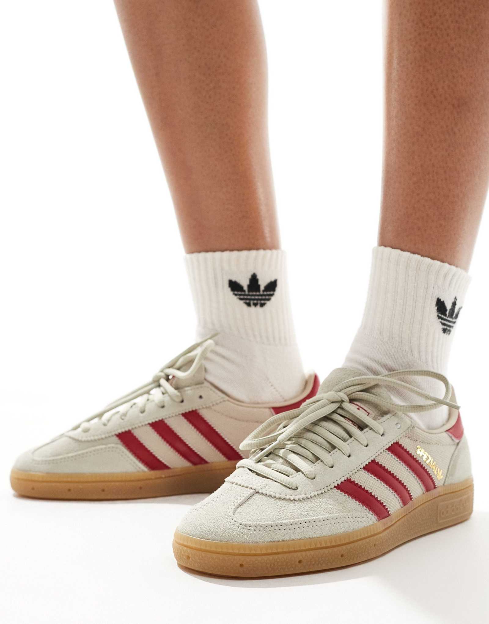 Кроссовки adidas Originals Handball Spezial серо-красные