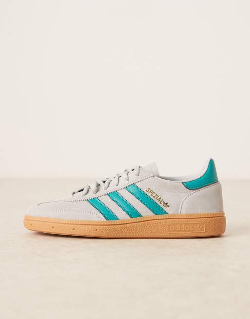 adidas Originals Handball Spezial sneakers in gray and turquoise