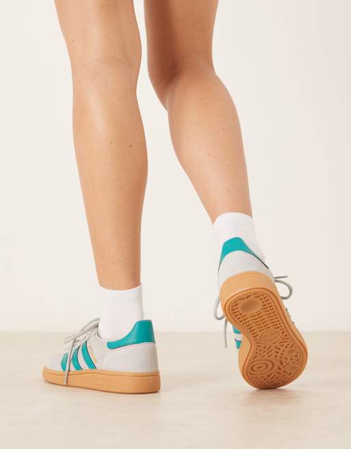 adidas Originals Handball Spezial sneakers in gray and turquoise