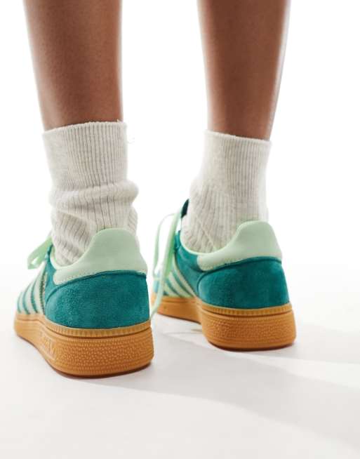adidas Originals Handball Spezial sneakers in green with gum sole