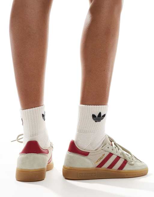 adidas Originals Handball Spezial sneakers in grey and burgundy ASOS