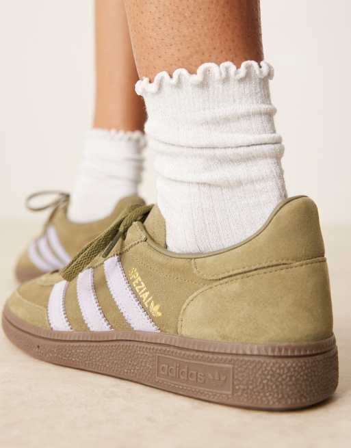 adidas Originals Handball Spezial sneakers in khaki and blue | ASOS