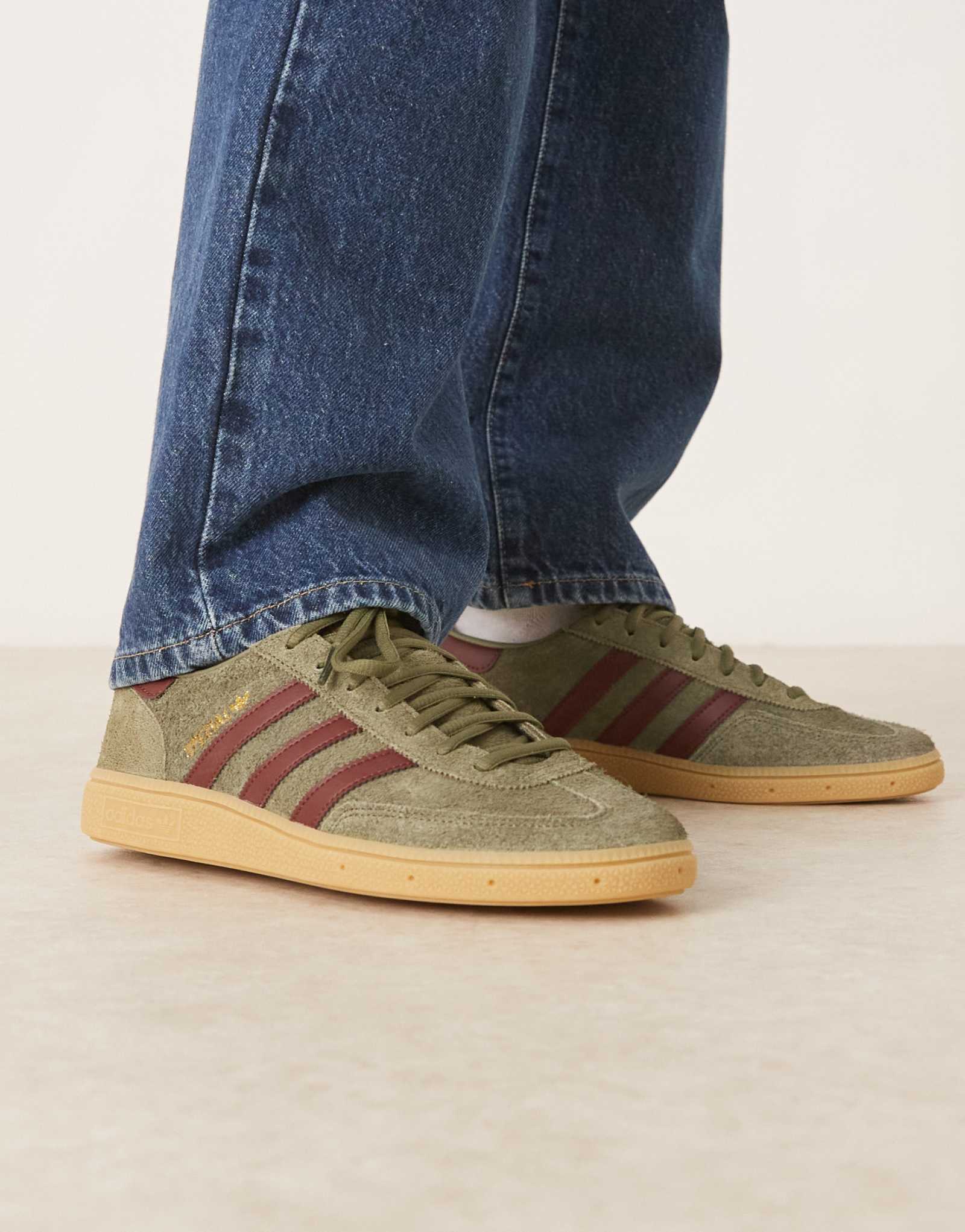 специальные кроссовки adidas Originals для гандбола цвета хаки и коричневого цвета