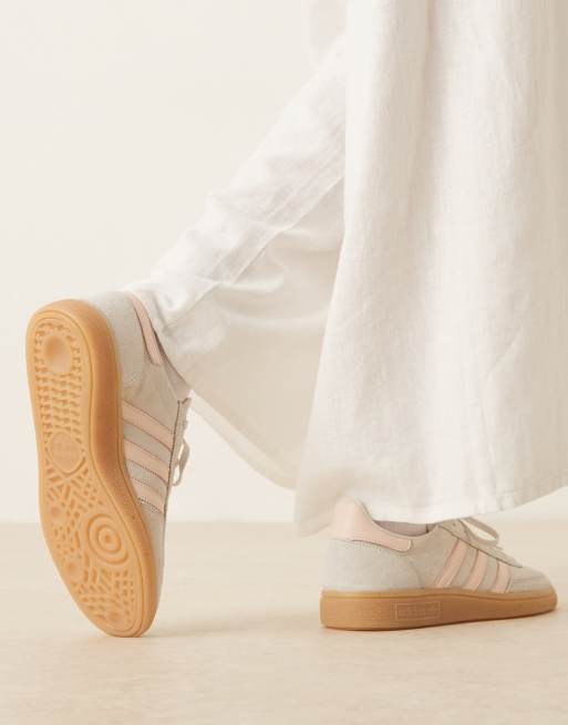 adidas Originals Handball Spezial sneakers in light gray and pink | ASOS