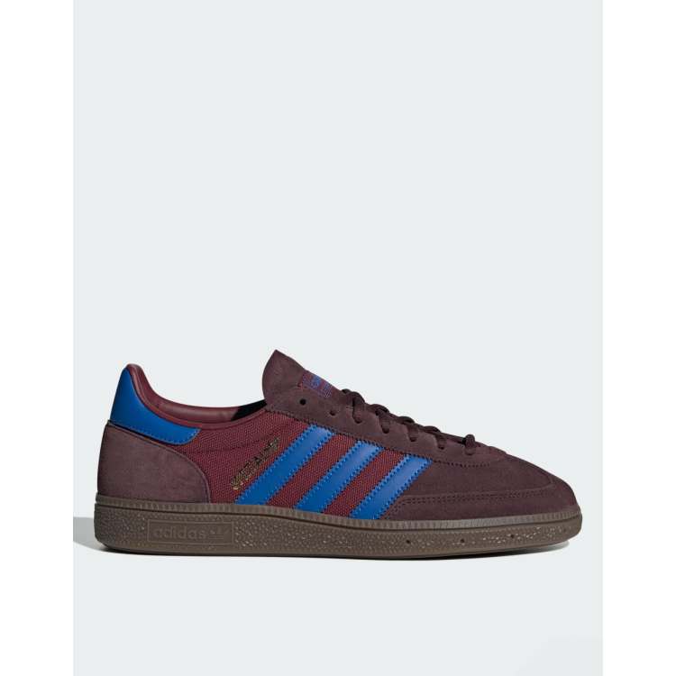 Adidas burgundy and blue trainers online