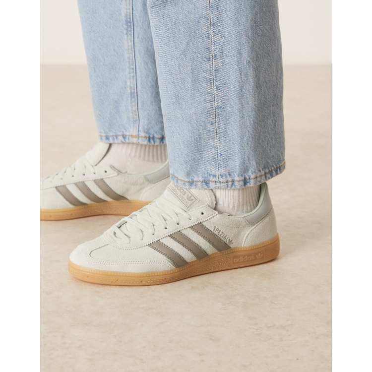 adidas Originals Handball Spezial sneakers in mint green and gray