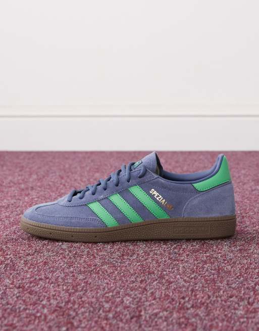 adidas Originals Handball Spezial trainers in navy and green