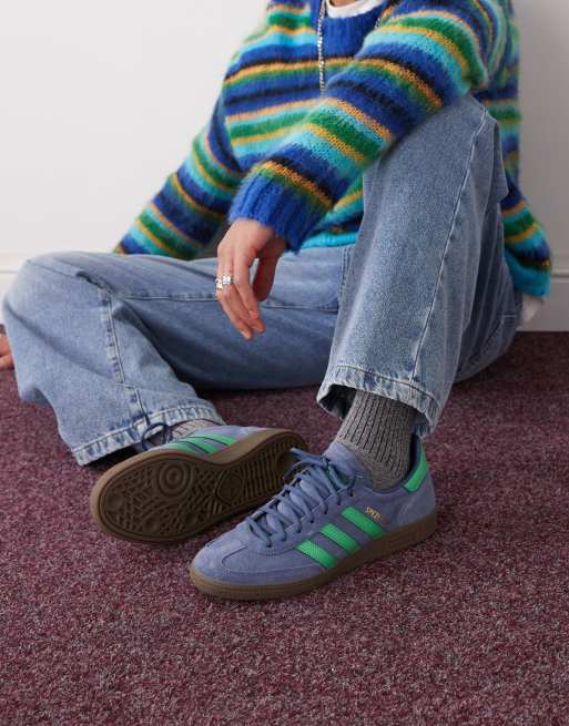 adidas Originals Handball Spezial trainers in navy and green