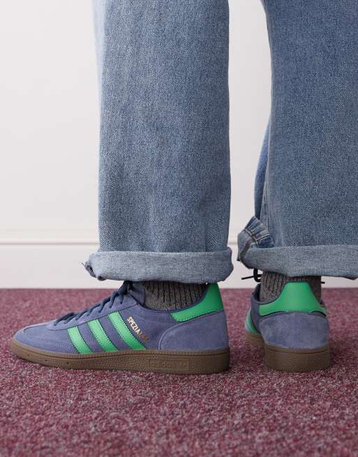 adidas Originals Handball Spezial trainers in navy and green