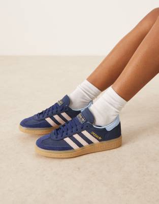 adidas Originals Handball Spezial sneakers in navy and pink