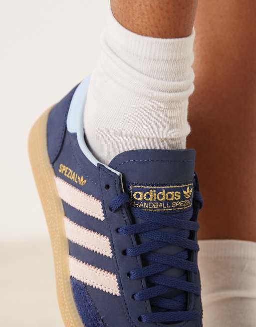 adidas Originals Handball Spezial sneakers in navy and pink