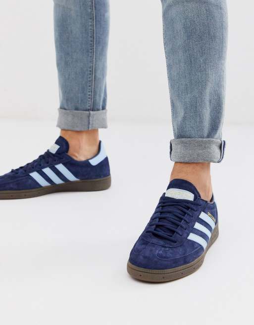 adidas Originals handball spezial sneakers in navy with gum sole