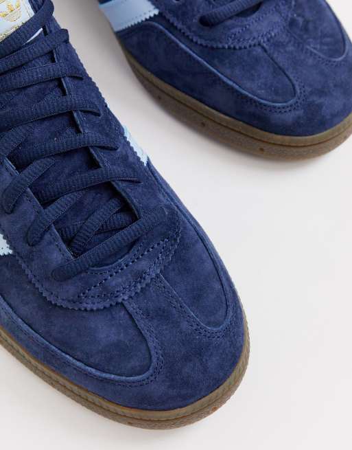 adidas Originals handball spezial sneakers in navy with gum sole