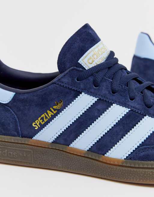 adidas Originals handball spezial sneakers in navy with gum sole