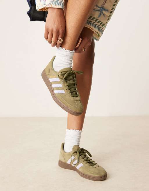 adidas Originals Handball Spezial sneakers in olive and violet