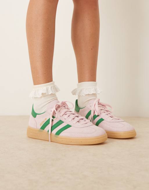 adidas Originals Handball Spezial sneakers in pink and green