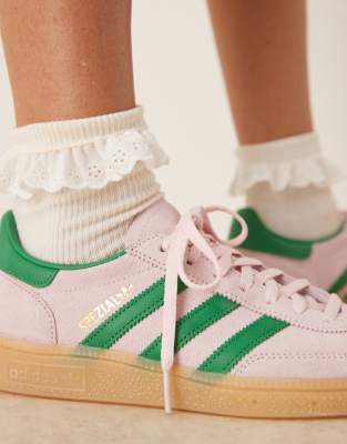 adidas Originals Handball Spezial sneakers in pink and green