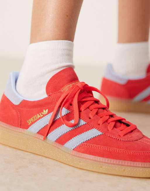 adidas Originals Handball Spezial sneakers in red and blue