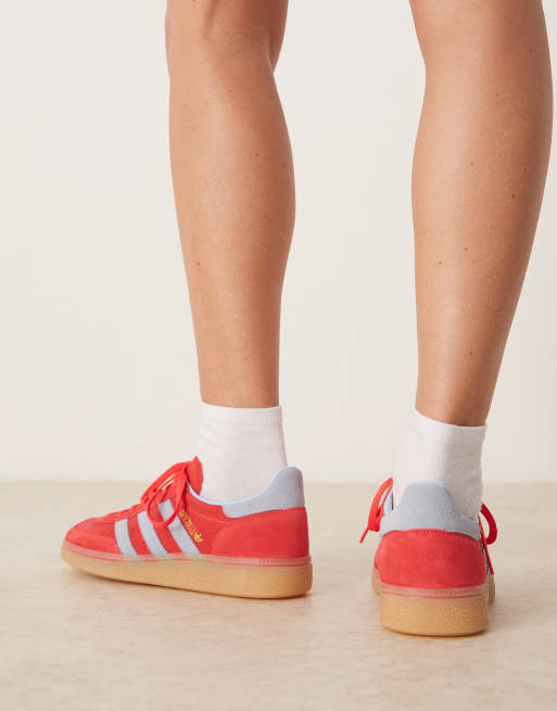 adidas Originals Handball Spezial sneakers in red and blue