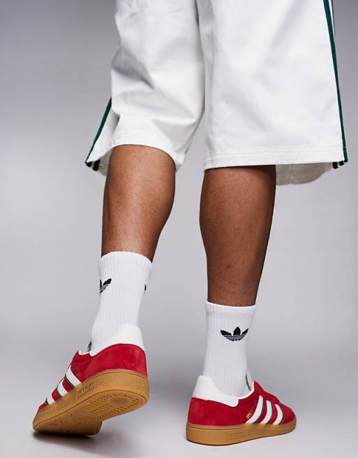 adidas Originals Handball Spezial sneakers in red and white adidas Originals Handball Spezial sneakers in red and white