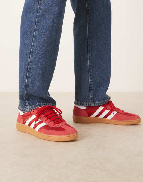 adidas Originals Handball Spezial sneakers in red and white - view 1