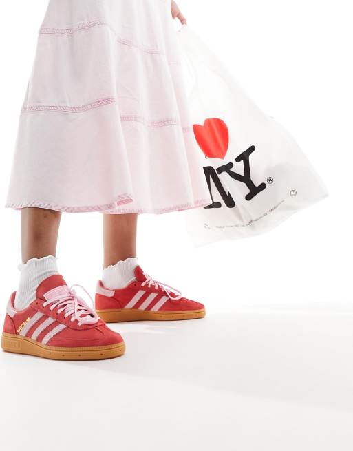 Adidas rosse outlet con zeppa