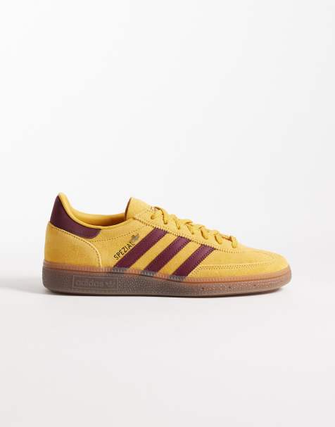 adidas Originals Handball Spezial sneakers in yellow and burgundy - view 1