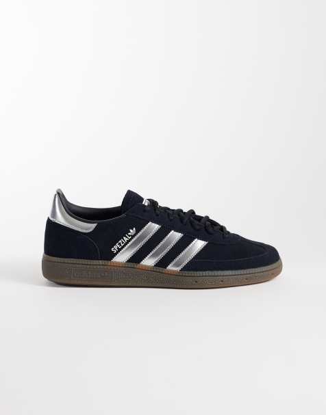 adidas Originals Handball Spezial sneakers in zwart en zilver - view 1