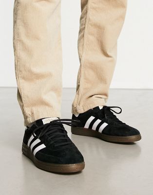 adidas Originals - Handball Spezial - Sneakers nere con suola in gomma-Nero