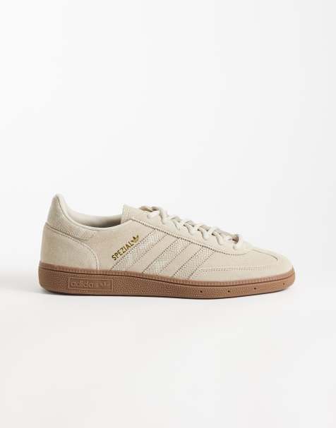 adidas Originals Handball Spezial trainers in beige & snake print - view 1