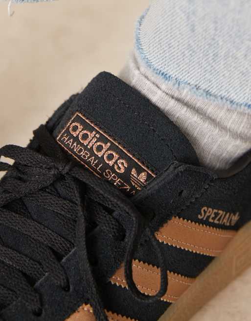 adidas Originals Handball Spezial trainers in black and bronze | ASOS