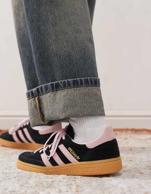 Adidas black with store pink