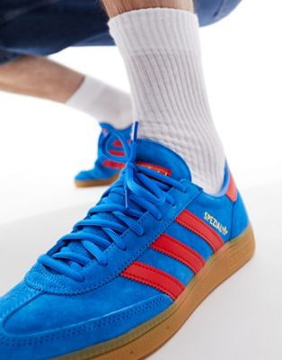 adidas Originals Handball Spezial trainers in blue and red | ASOS