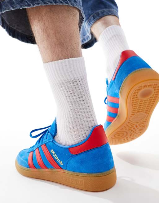 Adidas spezial store blue and red